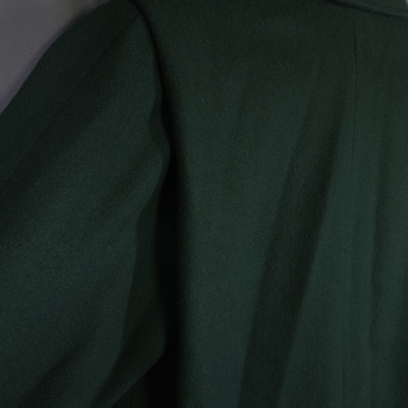 Vintage Elegance Couture Wool‎ Coat Green Size Large Made In The USA Heavy - Picture 7 of 7
